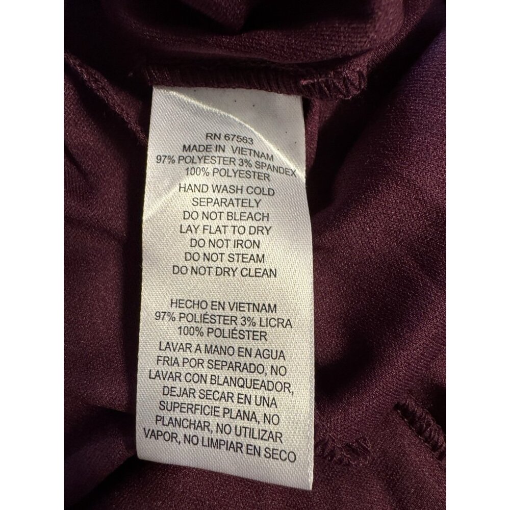 SLNY Formal Dress 16 Maroon Wine Shimmer Bead Gown Wedding Party Cruise NEW - Picture 11 of 11